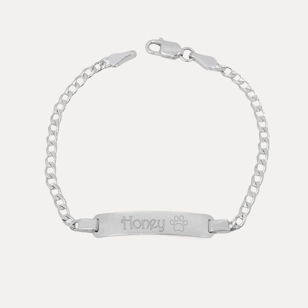 Silver Whisper Custom Baby ID Bracelet