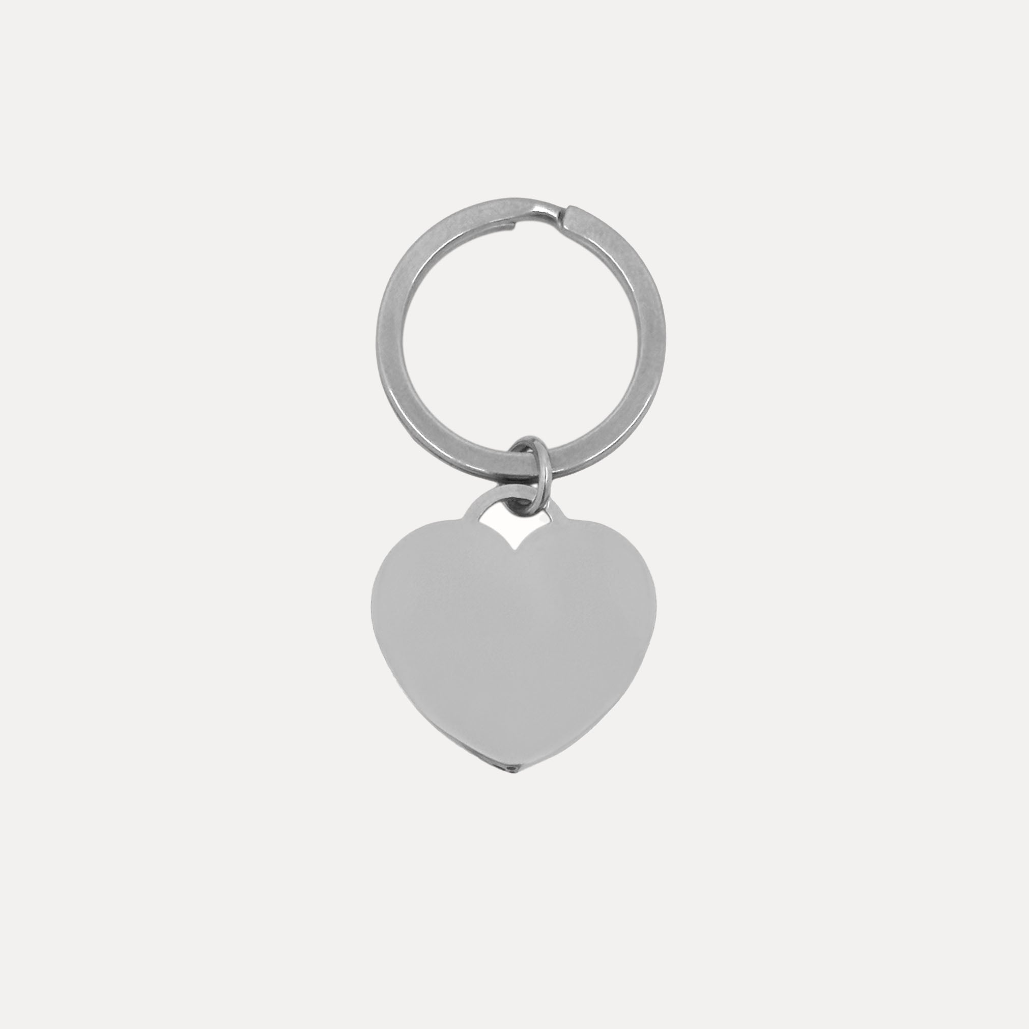 Pet Portrait Heart Keychain - Silver