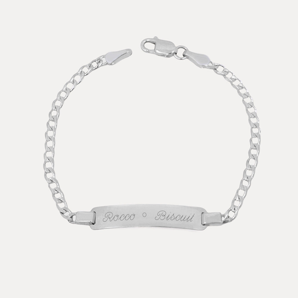 Silver Whisper Custom Baby ID Bracelet