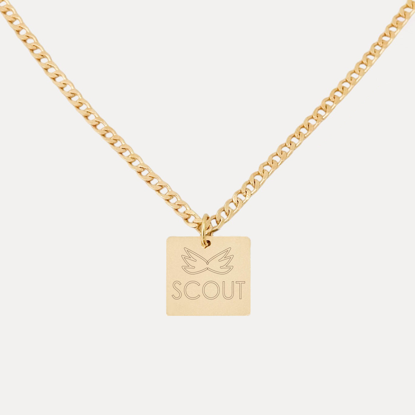 Angel Wings Name Necklace - Square