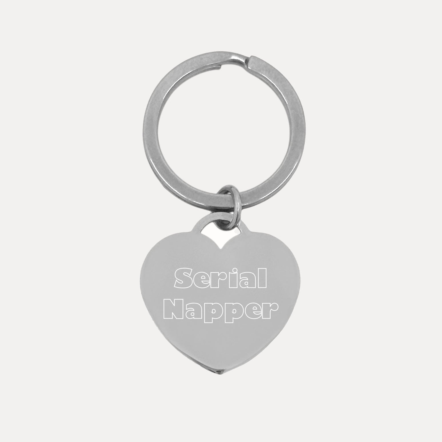 Pet Portrait Heart Keychain - Silver
