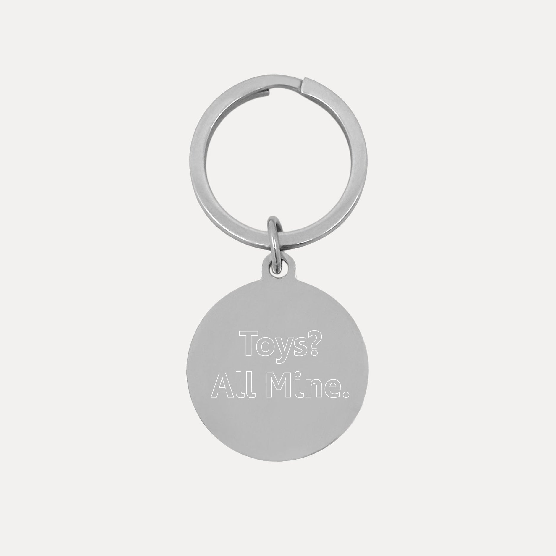 Pet Portrait Circle Keychain - Silver
