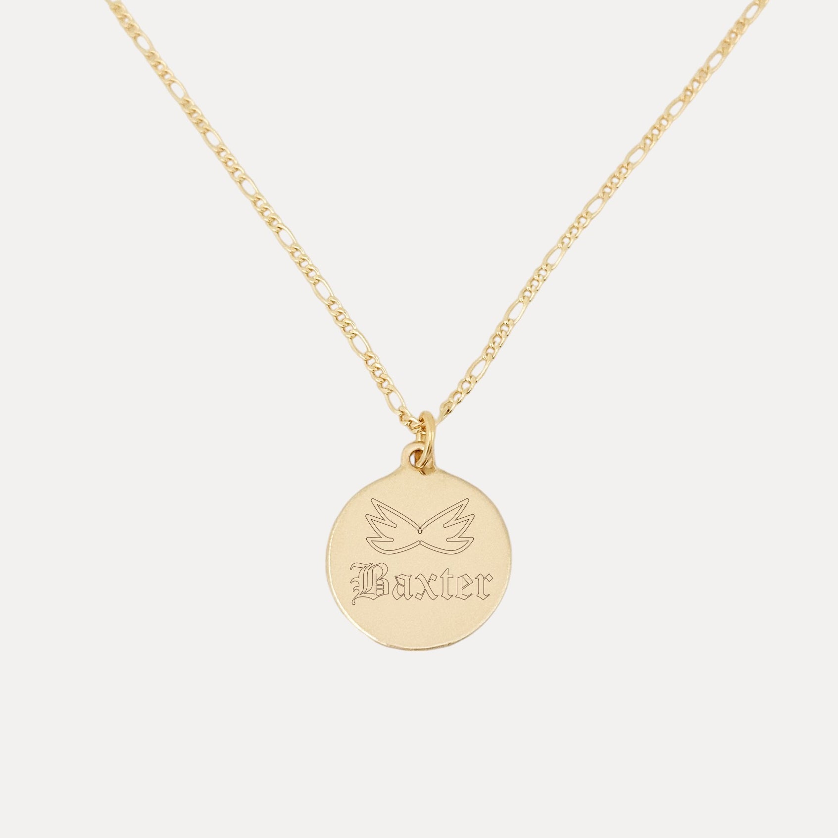 Angel Wings Name Necklace - Small