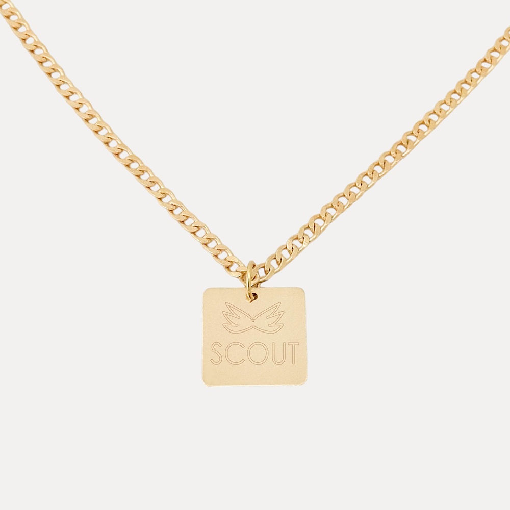 Angel Wings Name Necklace - Square