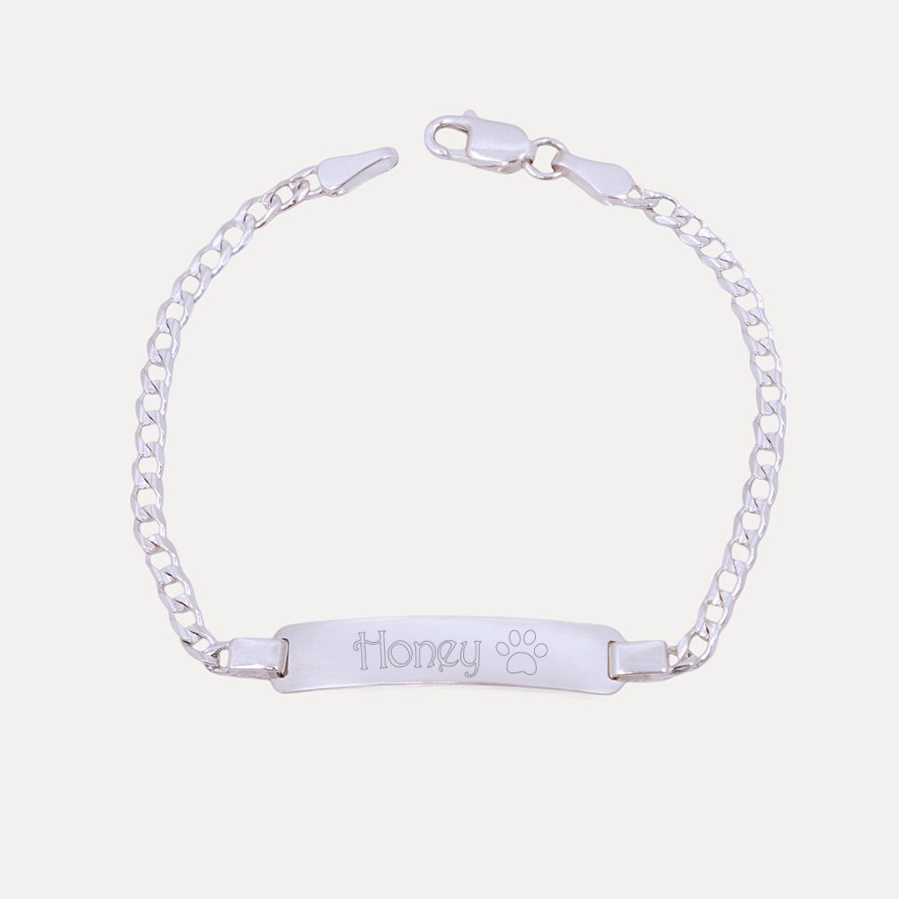 Silver Whisper Custom Baby ID Bracelet