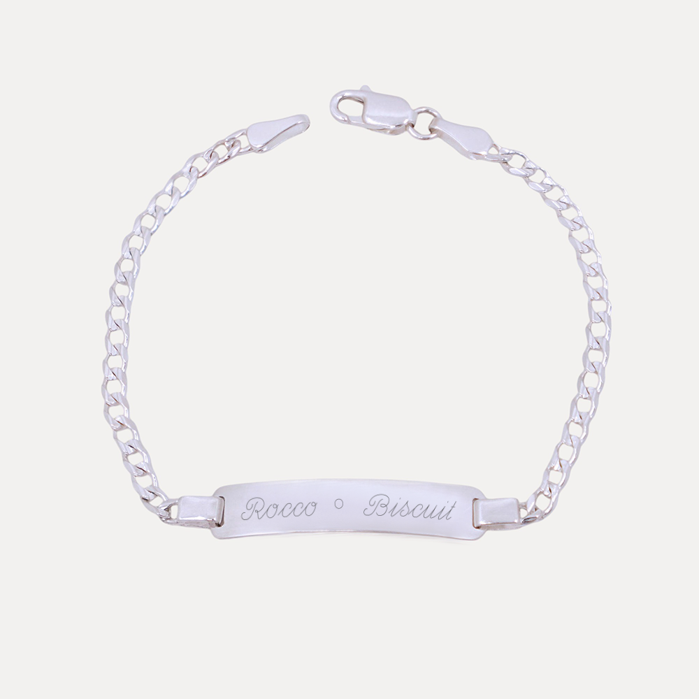 Silver Whisper Custom Baby ID Bracelet